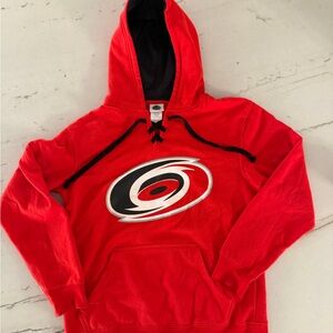 NHL Carolina Hurricanes Men's Hoodie Sweatshirt W/ Lace Red Medium M